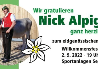 Empfang für Nick Alpiger